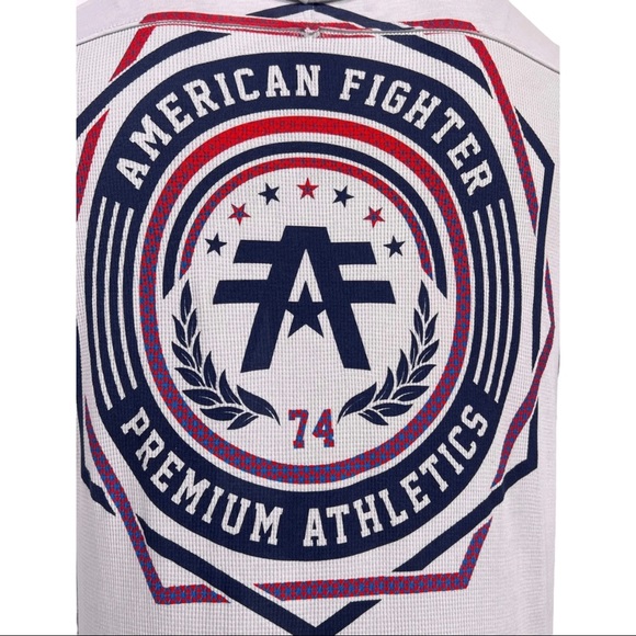 American Fighter Mens Long Sleeve Hoodie CAPELLA Shirt Gray S-3XL - Picture 7 of 8
